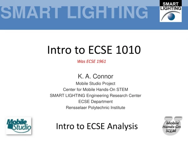 Intro to ECSE 1010
