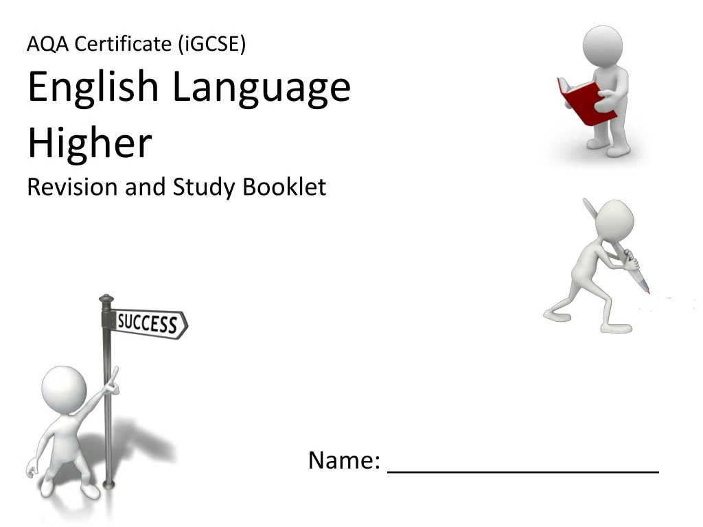 aqa certificate igcse english language higher