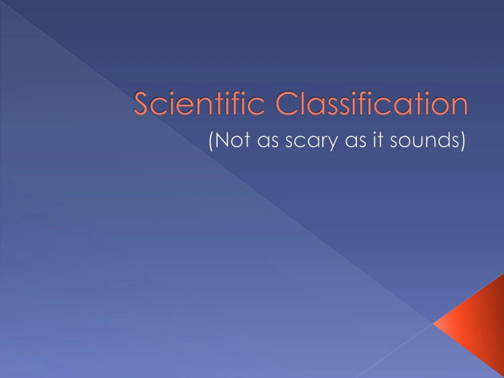 scientific classification