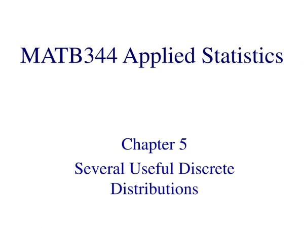 MATB344 Applied Statistics