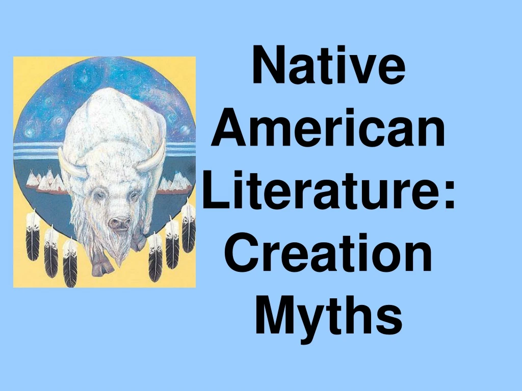 native american literature creation myths