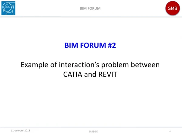 BIM FORUM #2 Example of interaction’s problem between CATIA and REVIT
