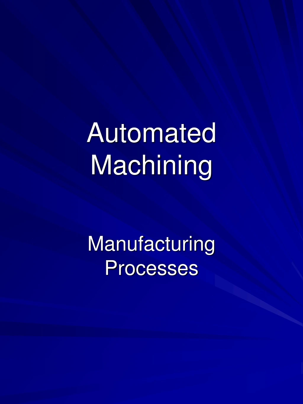 automated machining