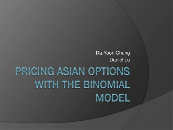 Pricing Asian Options with the Binomial Model