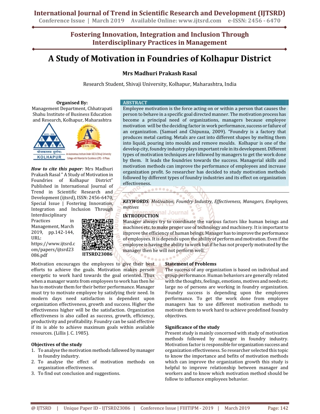 international journal of trend in scientific