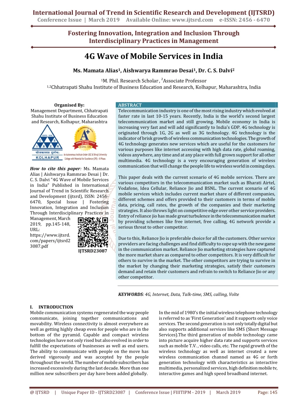 international journal of trend in scientific