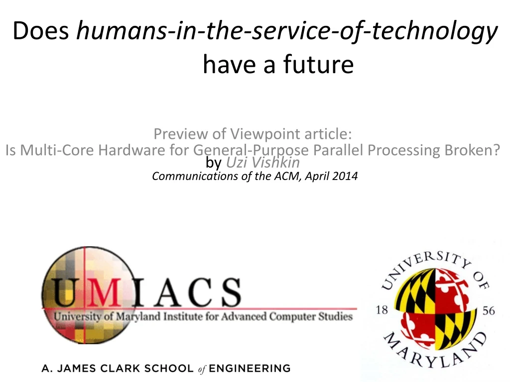 does humans in the service of technology have a future