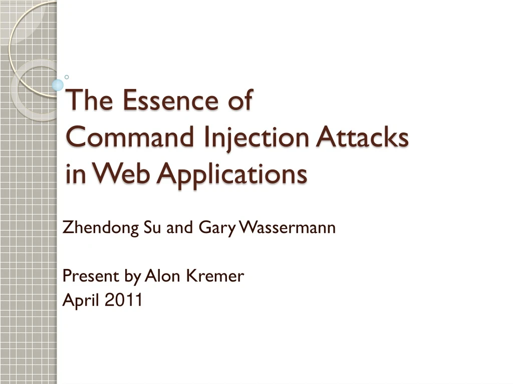 the essence of command injection attacks in web applications