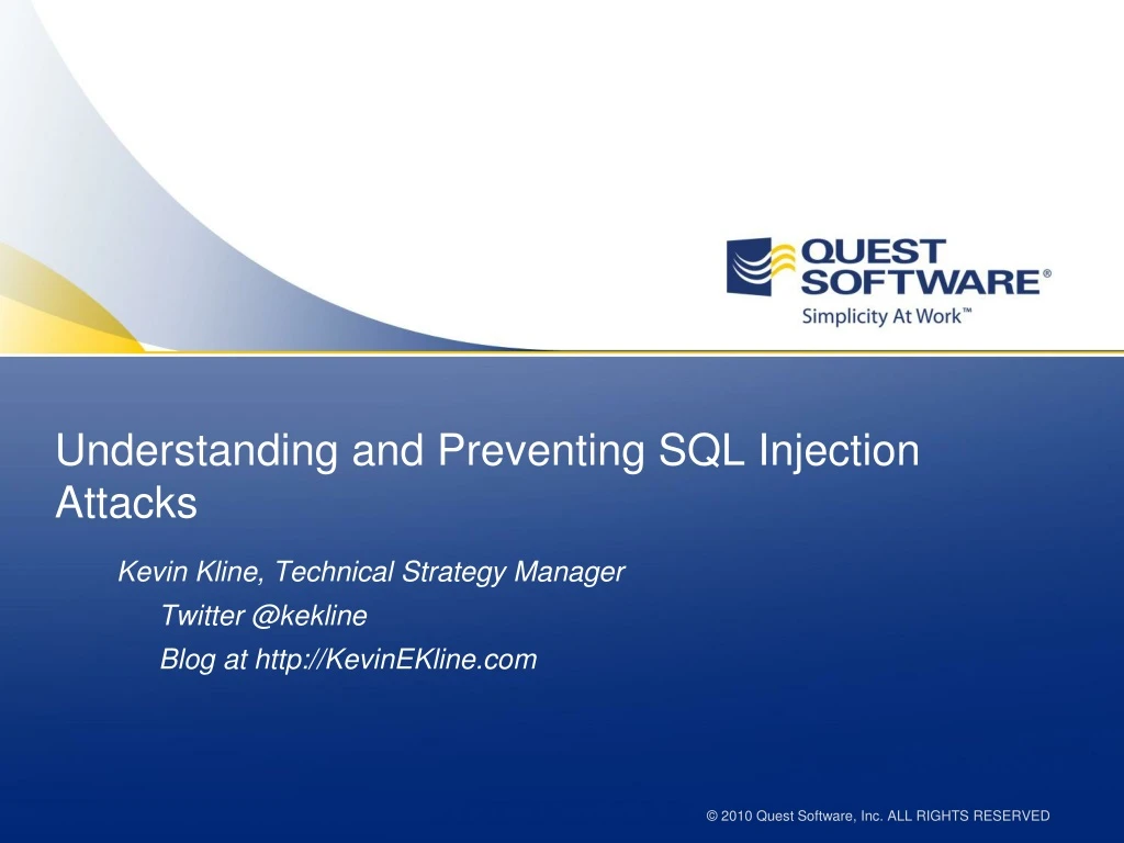 understanding and preventing sql injection attacks