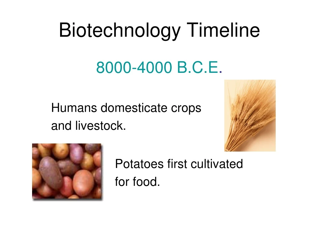 biotechnology timeline