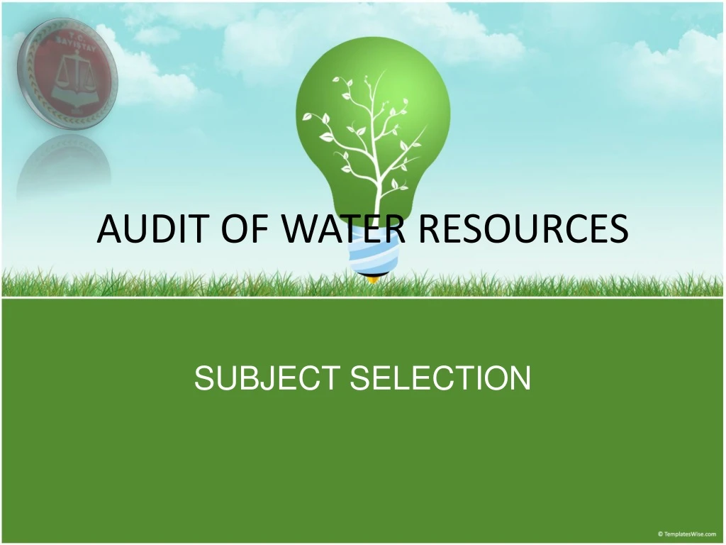 audit of water resources