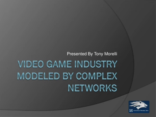 Video Game Industry modeled by complex networks