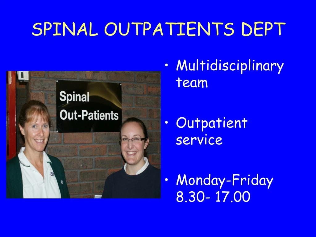 spinal outpatients dept