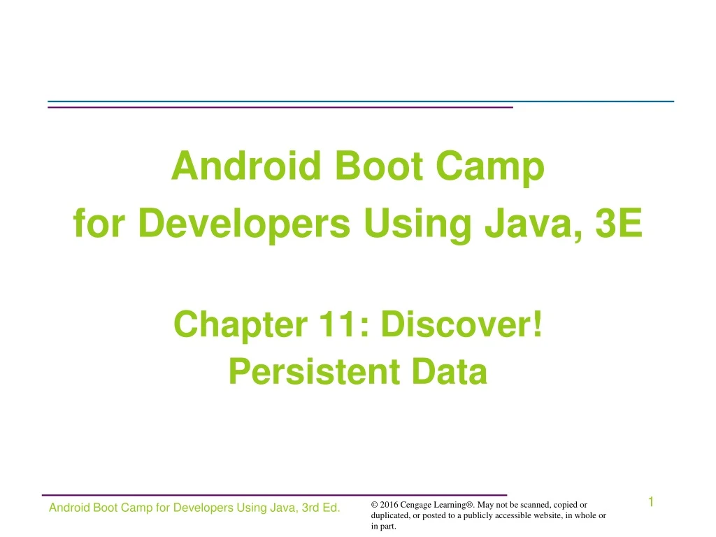 android boot camp for developers using java
