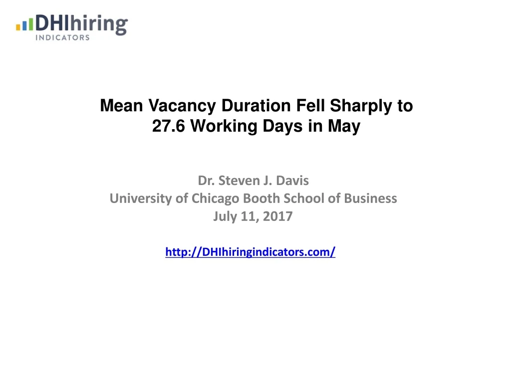 mean vacancy duration fel l sharply