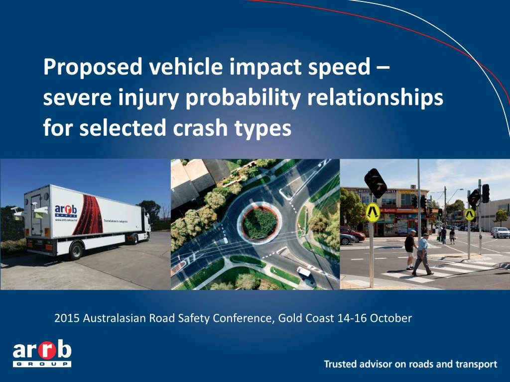 proposed vehicle impact speed severe injury probability relationships for selected crash types