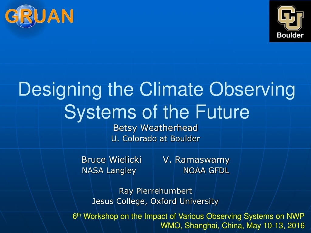 designing the climate observing systems of the future
