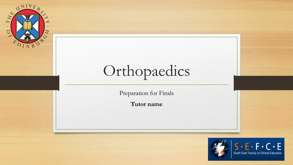 orthopaedics