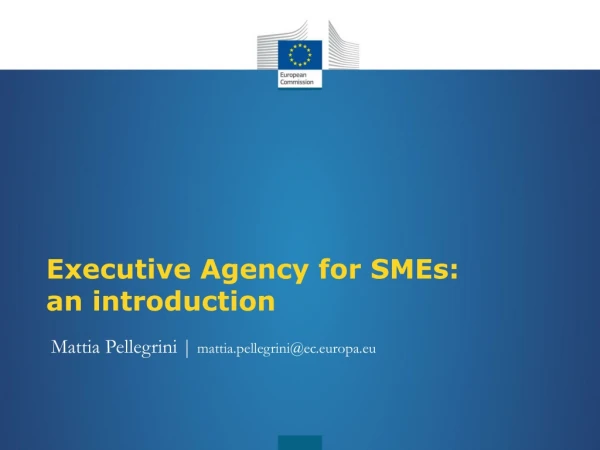 Executive Agency for SMEs: an introduction