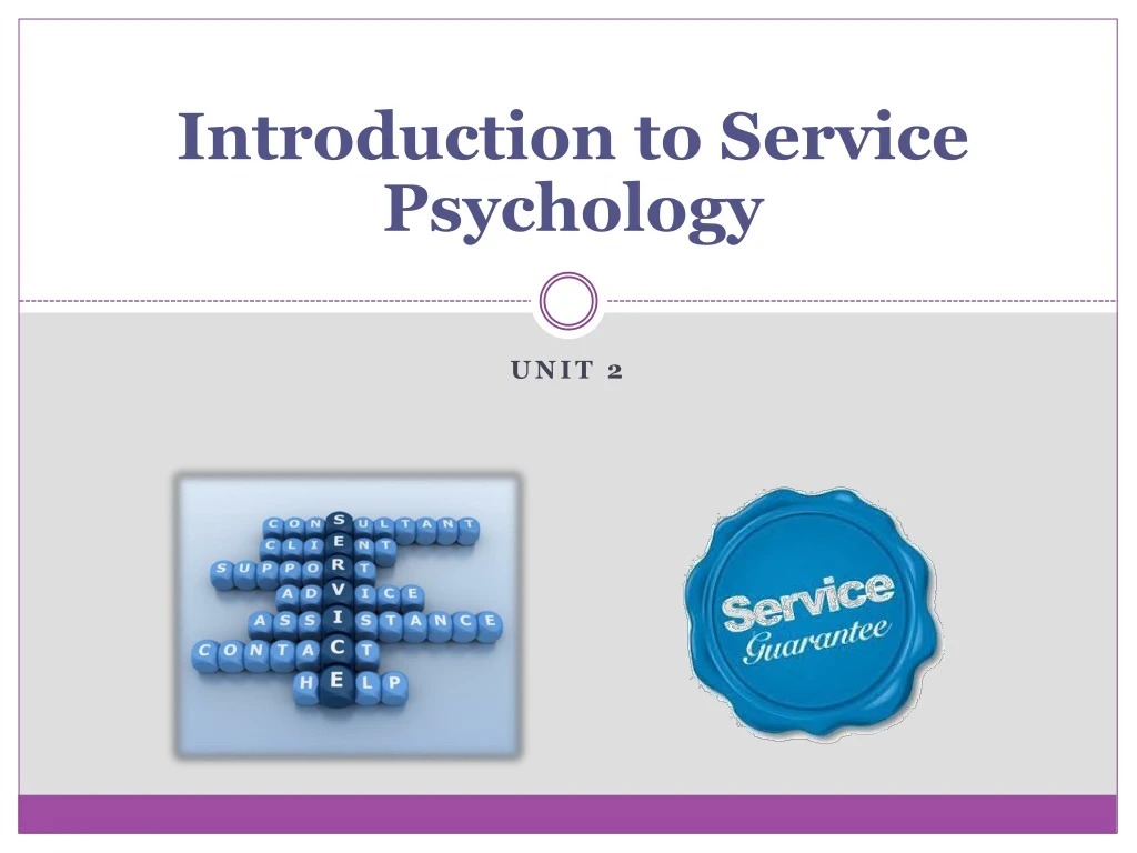 introduction to service psychology
