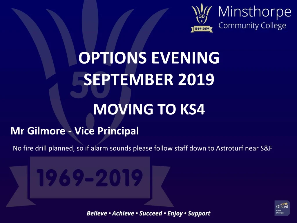 options evening september 2019 moving to ks4