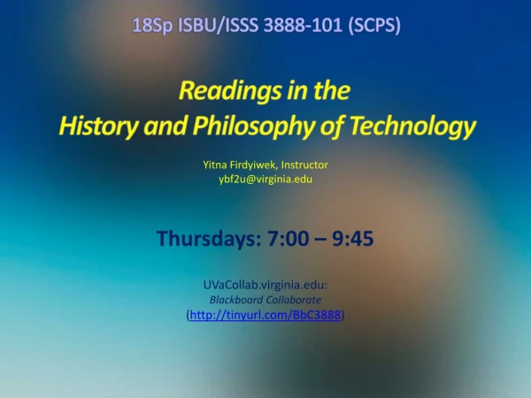Readings in the History and Philosophy of Technology
