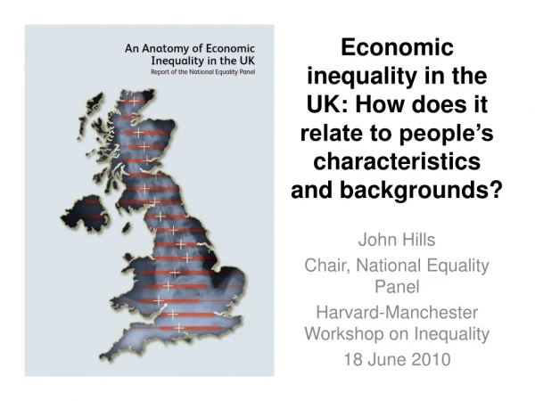 Economic inequality in the UK: How does it relate to people’s characteristics and backgrounds?
