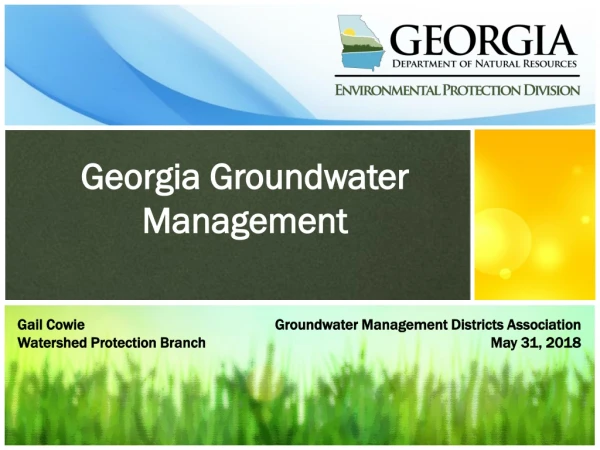 Georgia Groundwater Management