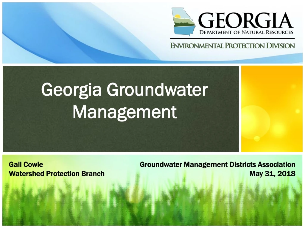 georgia groundwater management