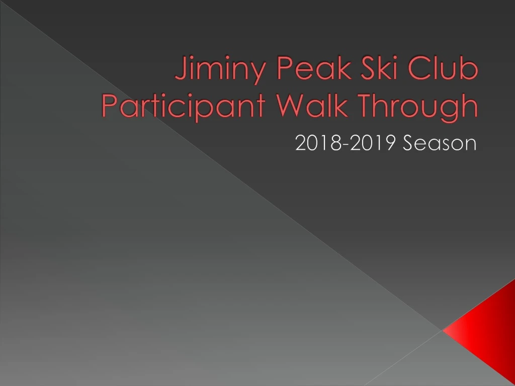 jiminy peak ski club participant walk through