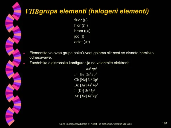 VIIB grupa elementi halogeni elementi
