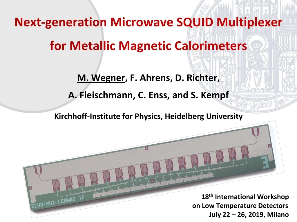 next generation microwave squid multiplexer