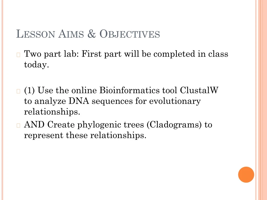 lesson aims objectives