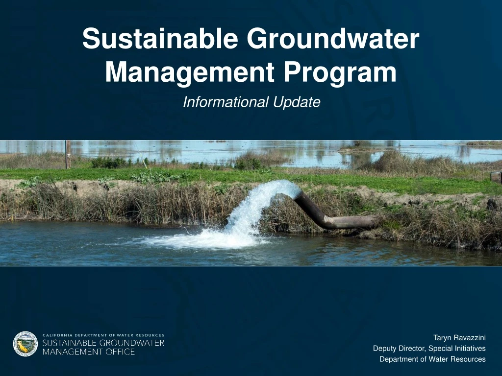 sustainable groundwater management program