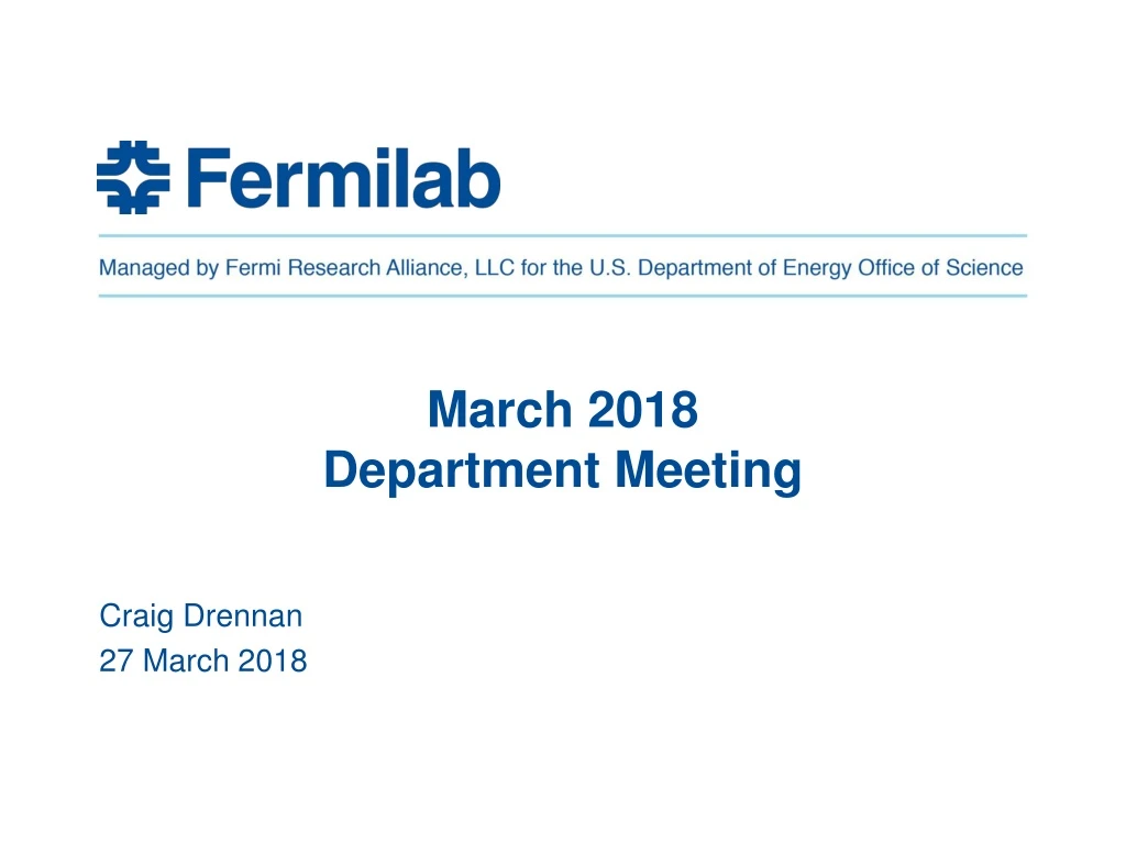 march 2018 department meeting