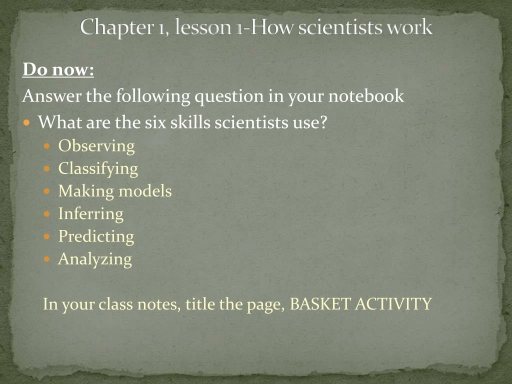 chapter 1 lesson 1 how scientists work