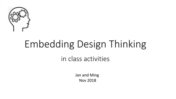 Embedding Design Thinking in class activities