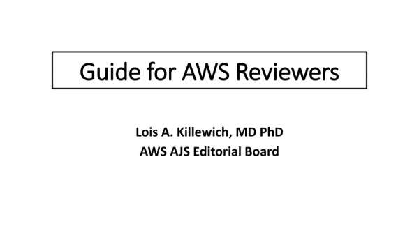 Guide for AWS Reviewers