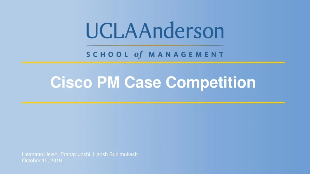 cisco pm case competition
