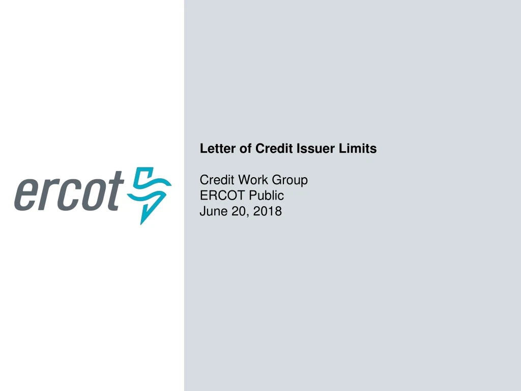 letter of credit issuer limits credit work group