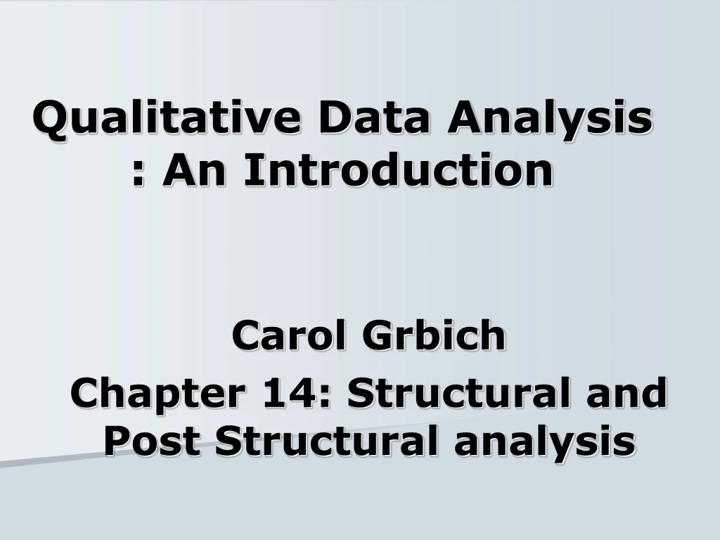 qualitative data analysis an introduction