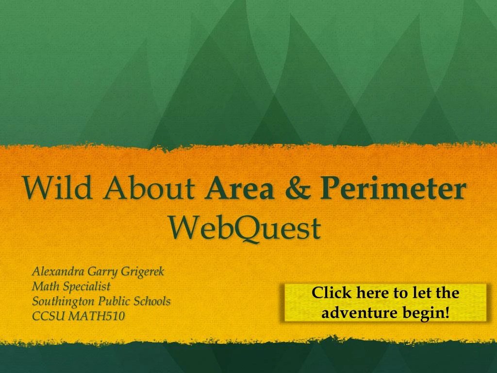 wild about area perimeter webquest