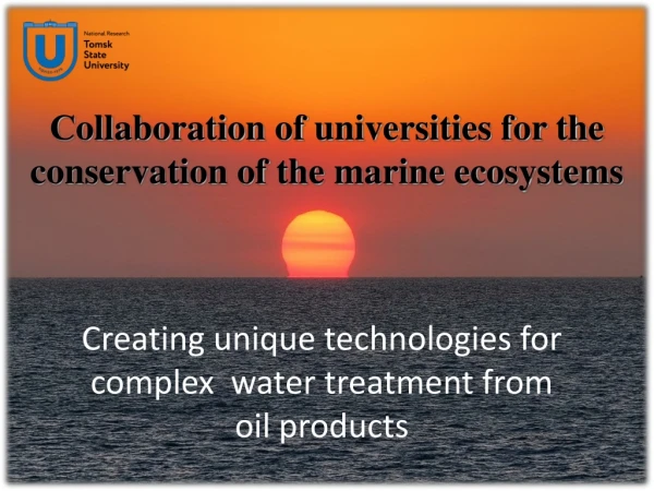 Creating unique technologies for complex water treatment from oil products