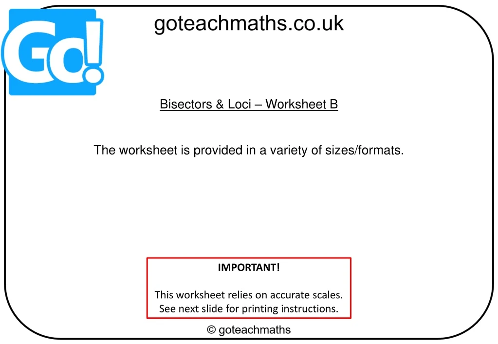 bisectors loci worksheet b the worksheet