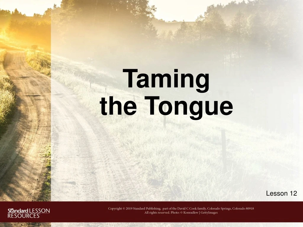 taming the tongue