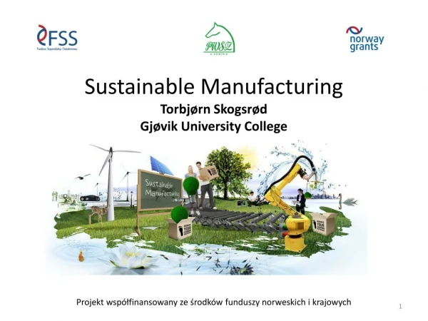 Sustainable Manufacturing Torbjørn Skogsrød Gjøvik University College