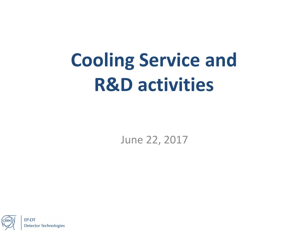 cooling service and r d activities