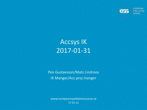 Accsys IK 2017-01-31