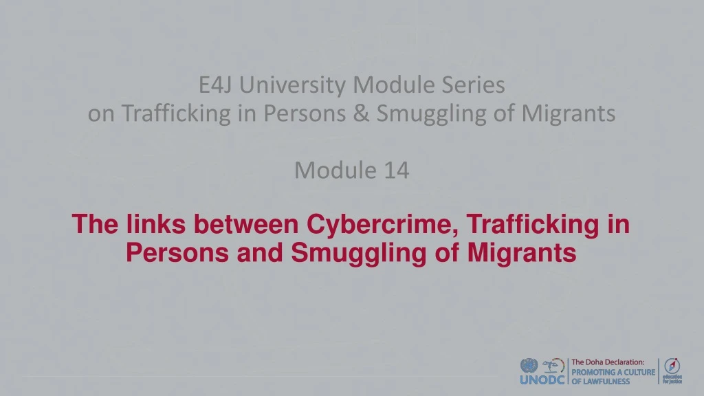 the links between cybercrime trafficking in persons and smuggling of migrants