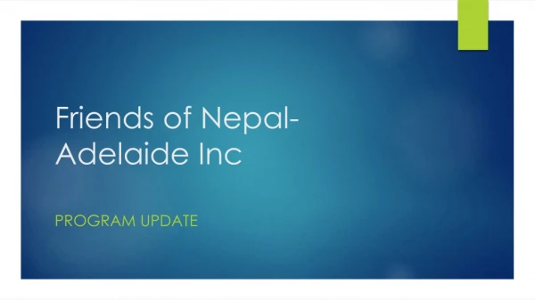 Friends of Nepal-Adelaide Inc